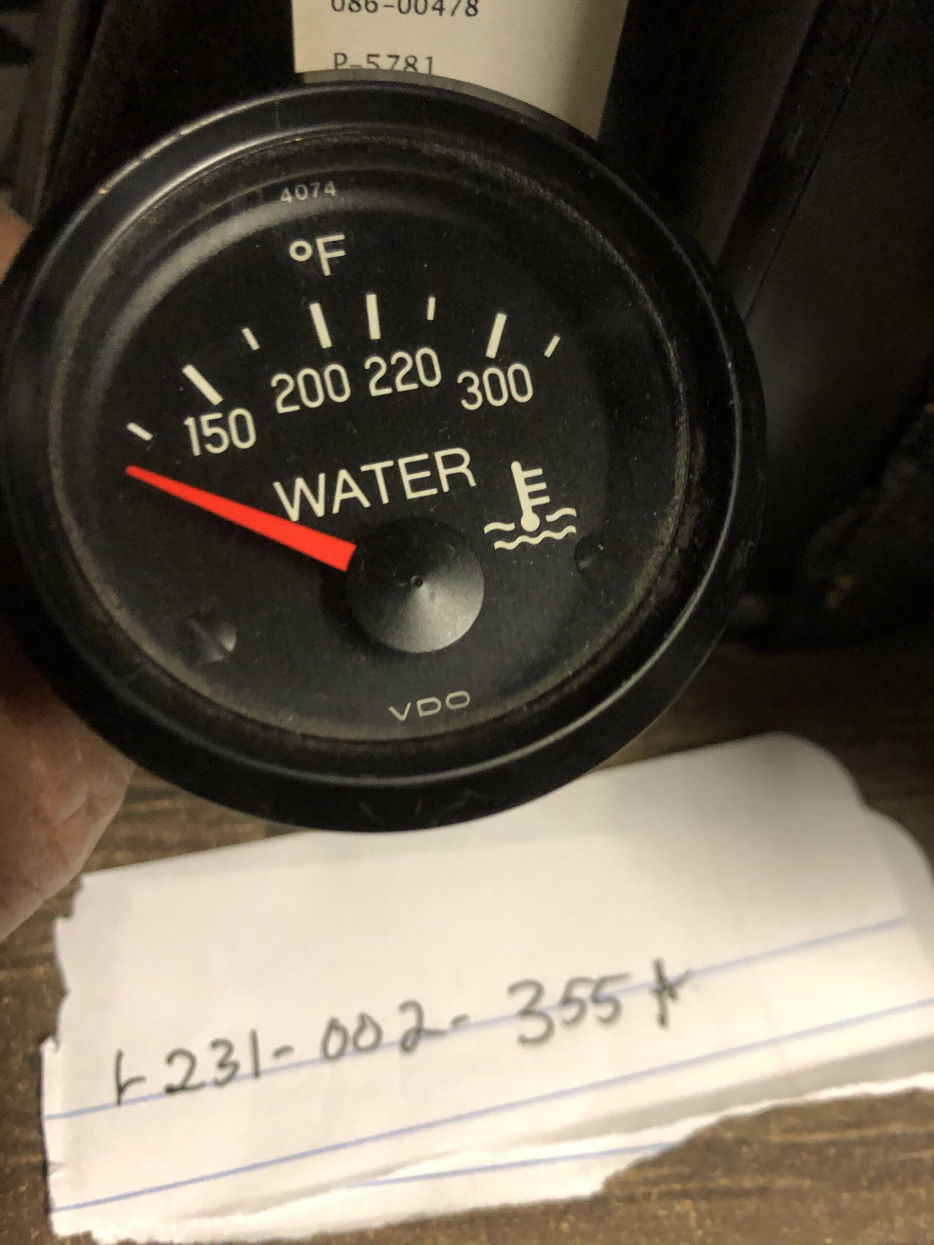 Water Temp Gauge 1-231-002-355A