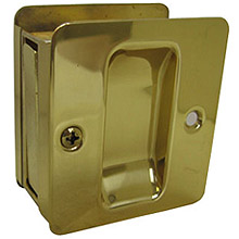 Trimco Pocket Door Privacy Pull-Polished Brass NON-LOCKING