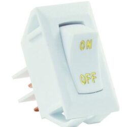 WHITE On/Off Switch with Gold Lettering 12585