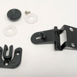 Half Overlay Glass Door Hinge, Black