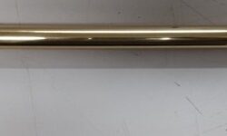 Glass Mount Towel Bar 14" Polished Brass