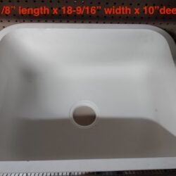 Undermount Cream Corian Single Basin Sink 29978