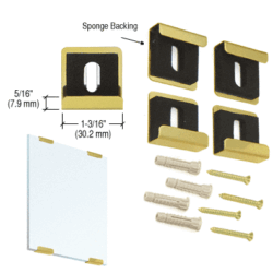 Mirror Clip Set, Polished Brass 3061511