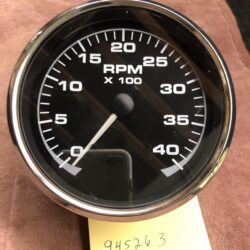 Tachometer Gauge with Black Face and White Inscription 945263