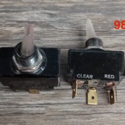 Carling Single Momentary Toggle 12v Switch - 9813 CLEAR RED