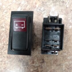 Red BATTERY Symbol Single Momentary Switch