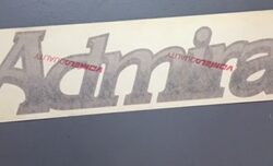 Holiday Rambler "ADMIRAL" Vinyl Decal, COPPER