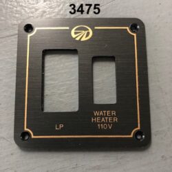 Plastic Monaco Two Gang Bezel - LP, Water Heater 110V