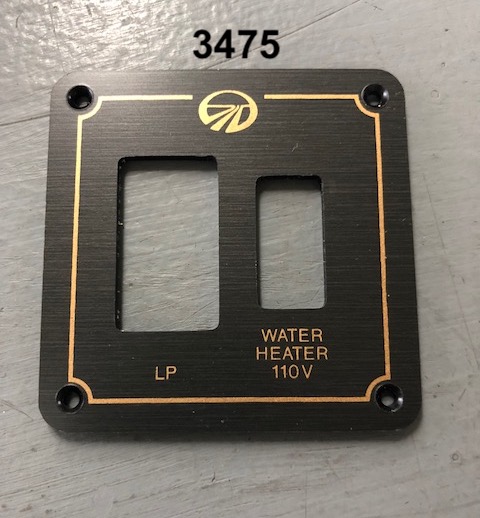 Plastic Monaco Two Gang Bezel - LP, Water Heater 110V