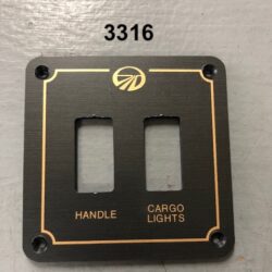 Plastic Monaco Two Gang Bezel - Handle, Cargo Lights