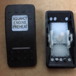 "Aquahot Engine Preheat" Switch Faceplate Contura II