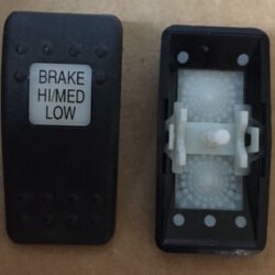 "Brake Hi/Med/Low" Switch Faceplate Contura II