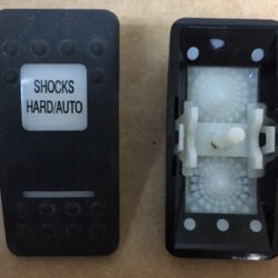 "Shocks Hard/Auto" Switch Faceplate Contura II