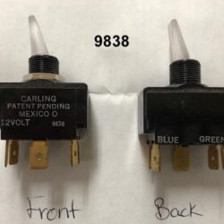 Carling On/Off/On Toggle 12v Switch - 9838 BLUE GREEN