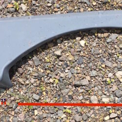 Tandem Wheel Fender Skirt, 61" with 8 Screw Indents, Grey