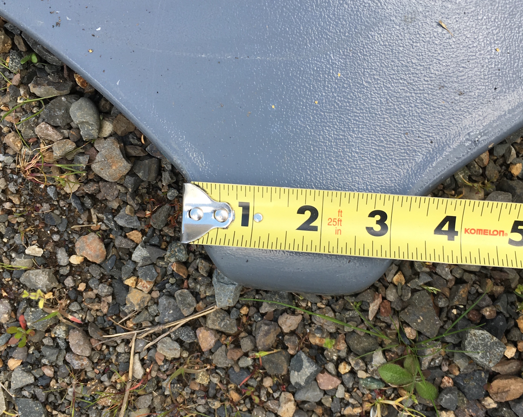 Tandem Wheel Fender Skirt, 61" with 8 Screw Indents, Grey - Image 3