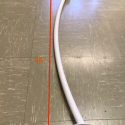 White Metal 36" Stationary Shower Rod