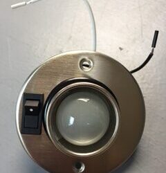 Brushed Nickel Eyeball Light C310830 12v w/switch -TWO PACK-