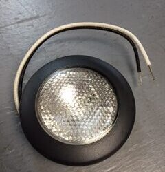 Black 12V Puck Light with Ice Lens -2pk