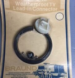 Braund Mfg. Antenna Weatherproof TV Lead-In Connector