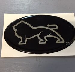 Black & Silver SAFARI Epoxy decal