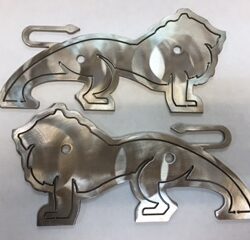 Safari Lion, Brushed Metal, 2 pack Right & Left