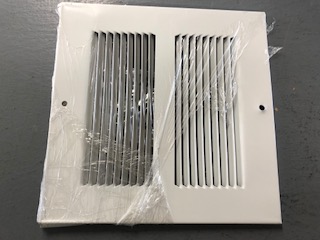 White Metal 7 3/4" x 7 3/4" Louver