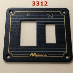 Metal Monaco LP and Water Heater 110v Bezel