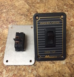 Metal Bezel with 12v Switch, Monaco, "WASHER/DRYER & COOK TOP"