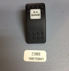 "RH Shade" Switch Faceplate Contura II
