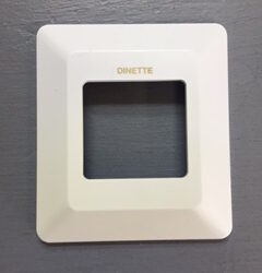 White 2 Gange Bezel Face Plate (Dinette)