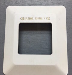 White 2 Gange Bezel Face Plate (Ceiling, Dinette)