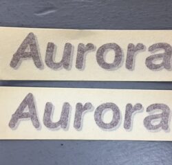 AURORA Decal, 2 pack, Silver & Burgundy