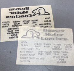 BEAVER MOTOR COACHES Monitor panel decals