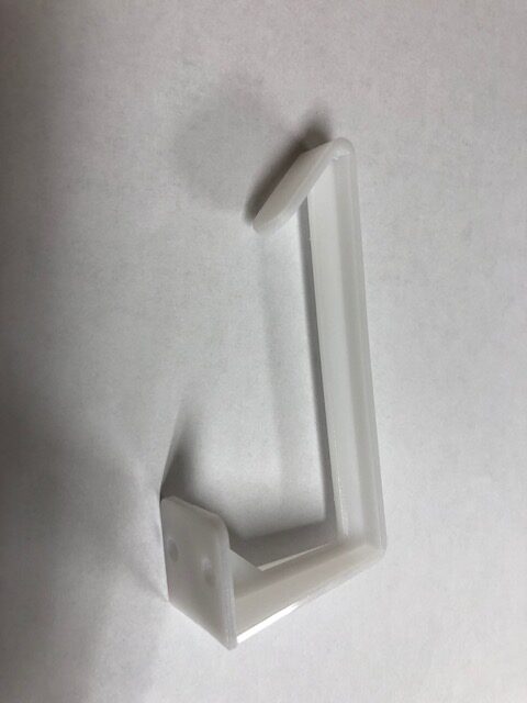 Curtain Tie Backs, White Plastic 2pk