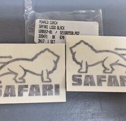 SAFARI Lion Logo, Black 2pk S21602550.P07, DRIVER side and PASSENGER