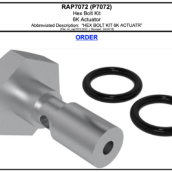 RAP7072 (P7072) Hex Bolt Kit 6K Actuator