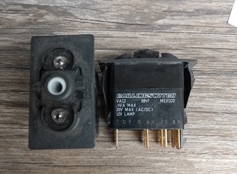 On/Off VA12 Switch BASE ONLY Double Light