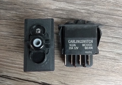 Dual Momentary VLDA Switch BASE ONLY Single Light