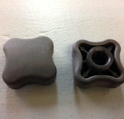 Water Bay Knob, Soft Black Overlay -TWO PACK-