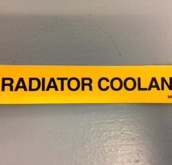 Radiator Coolant Label