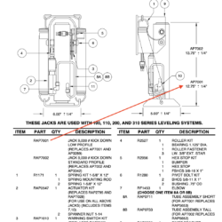 RAP7001 Low Profile Kick-Down Jack by HWH