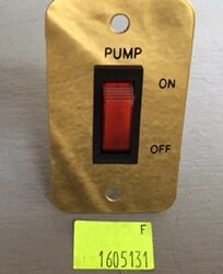 Pump Switch with Gold Mounting Plate F1605131