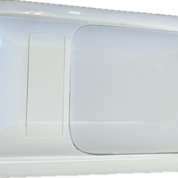 White Surface Mount Single Light with NO Switch -2 PACK