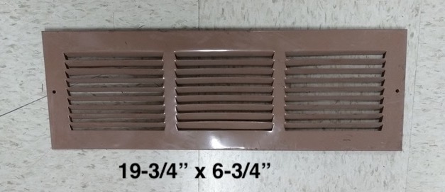 BROWN Metal ReplacementRegister 19-3/4" x 6-3/4"