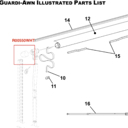 Guardi-Awn Gear Cover R00550WHT