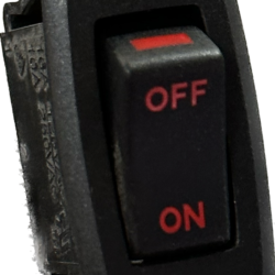 Labeled Black On/Off Switch, Monaco style