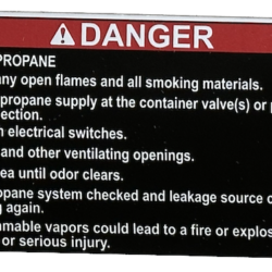 Propane Gas DANGER Label