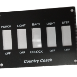Metal Country Coach Five Gang Bezel Only A8922BL