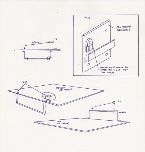 Folding Table Bracket Assembly, Swing Down - Image 2